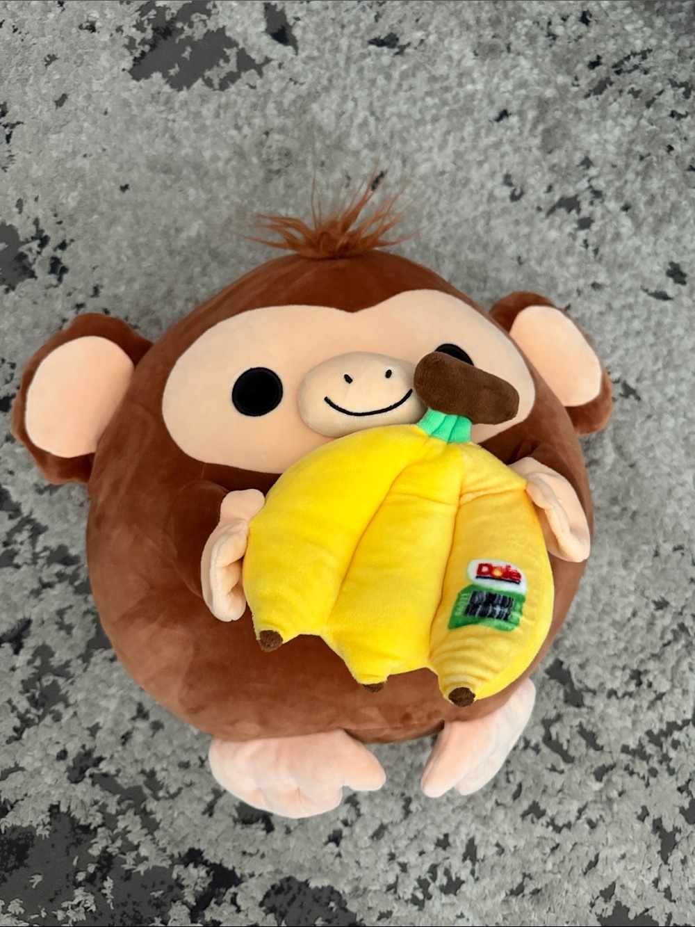 Snackles Plush Monkey with Yellow Banana - Soft Brown Kids